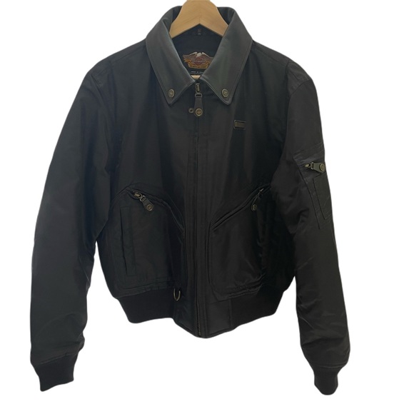 Moto Chic ~ Women’s Harley-Davidson Nylon w/Leather Moto Jacket - S - Picture 4 of 11